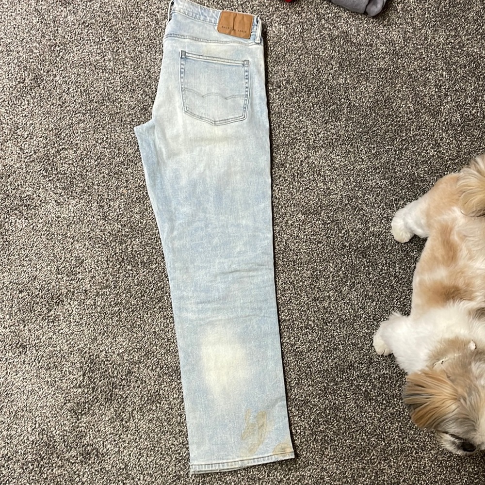 Brand New mens original straight flex 33x30 light wash jeans